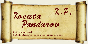 Košuta Pandurov vizit kartica